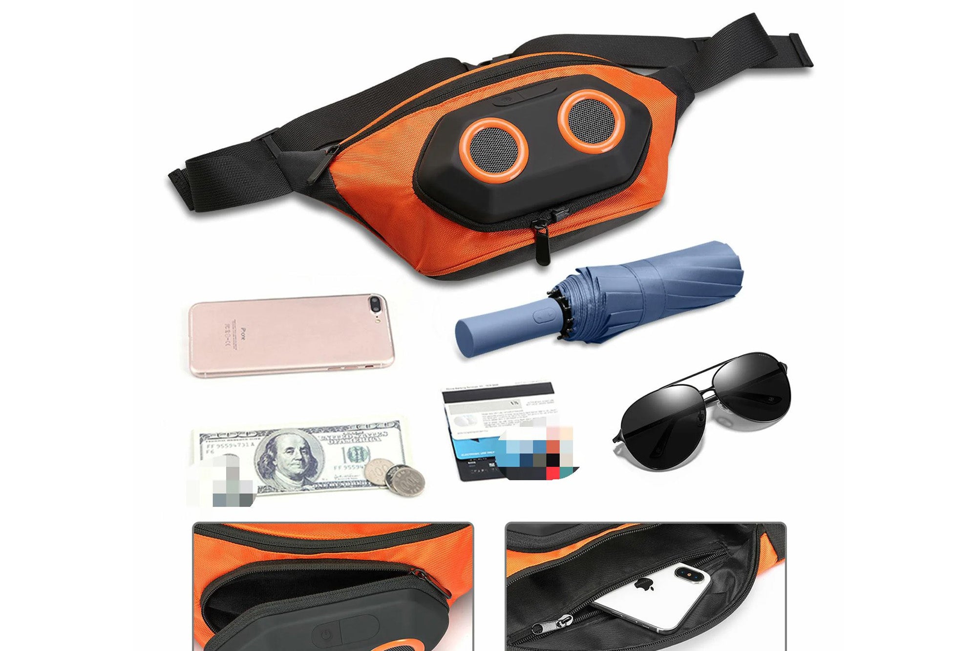 Fanny Pack with Bluetooth Speaker